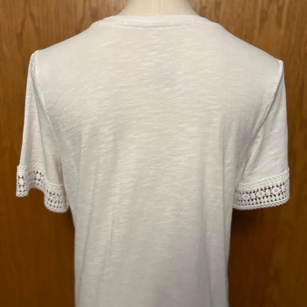 St. John's Bay Womens Crew Neck Short Sleeve Blouse - Picture 7 of 8